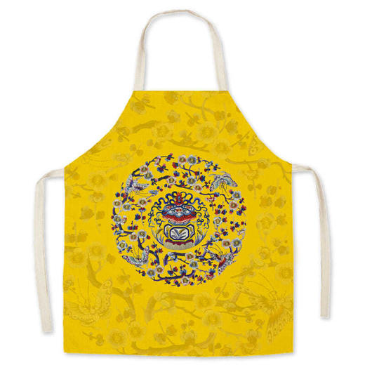 国潮亚麻围裙家用厨房家务围裙女防油污渍成人工作男女定制工作服 商品图1