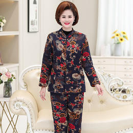 AA HB加绒两件套装冬季保暖睡衣棉袄套装 商品图2