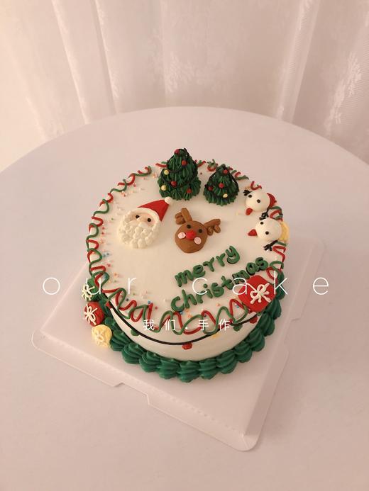 圣诞节圣诞老人和小鹿蛋糕-低糖处理无添加 商品图0