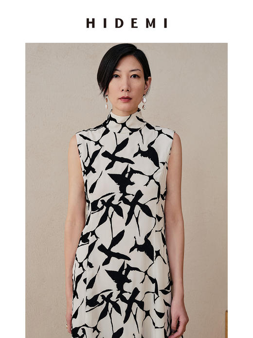 HIDEMI 立体植绒印花轻礼服连衣裙 商品图10
