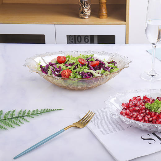 顺祥帕里加厚玻璃椭圆碗创意水果盘 商品图2