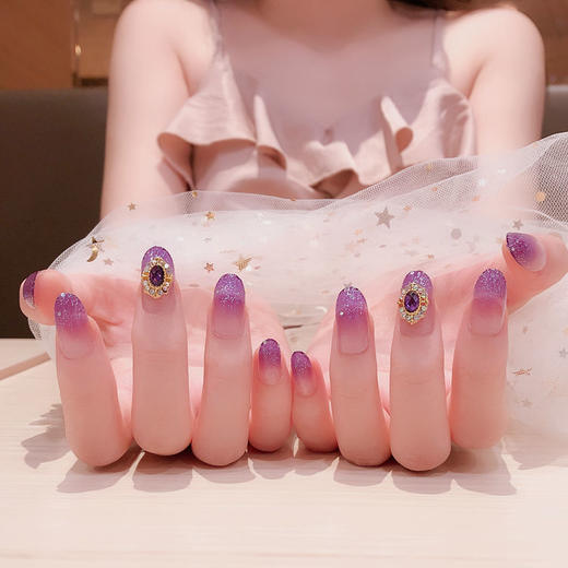 穿戴甲可拆卸 美甲贴片假指甲贴片 学生孕妇甲片网红链条假指甲贴 商品图6