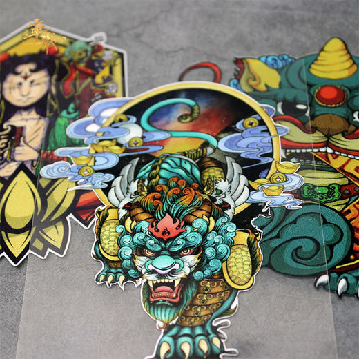 国潮个性创意车贴平安符遮盖保险杠划痕电动车摩托车车门贴后窗贴 商品图1