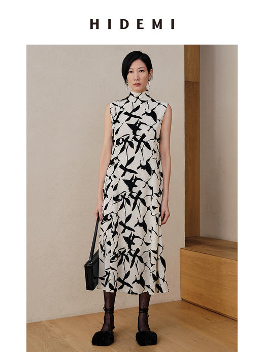 HIDEMI 立体植绒印花轻礼服连衣裙 商品图9