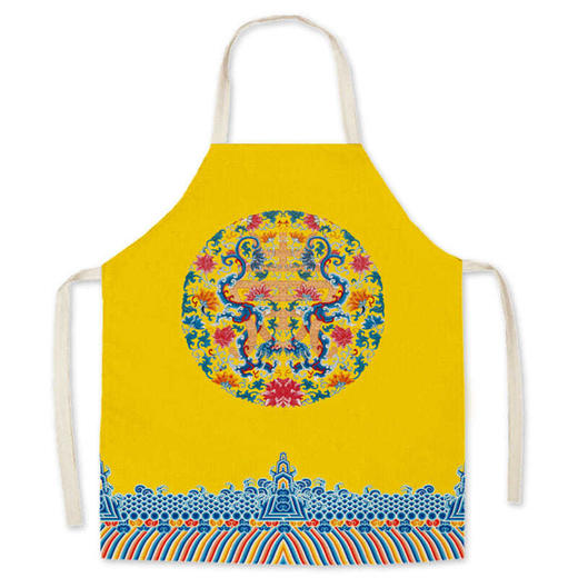 国潮亚麻围裙家用厨房家务围裙女防油污渍成人工作男女定制工作服 商品图5