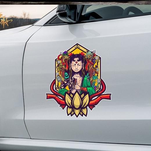 国潮个性创意车贴平安符遮盖保险杠划痕电动车摩托车车门贴后窗贴 商品图8