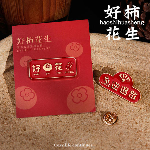 国潮胸针中国风新年春节喜庆文艺别针女学生祝福配饰创意金属徽章 商品图3