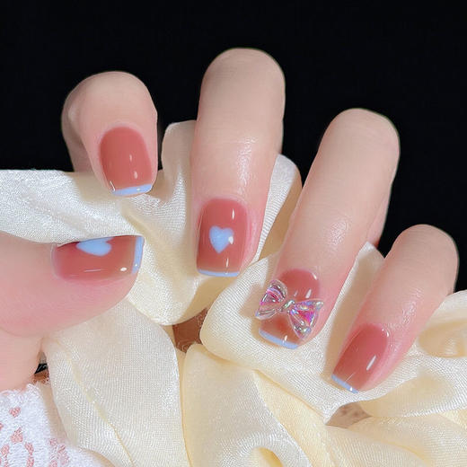 穿戴甲可拆卸 美甲贴片假指甲贴片 学生孕妇甲片网红链条假指甲贴 商品图4