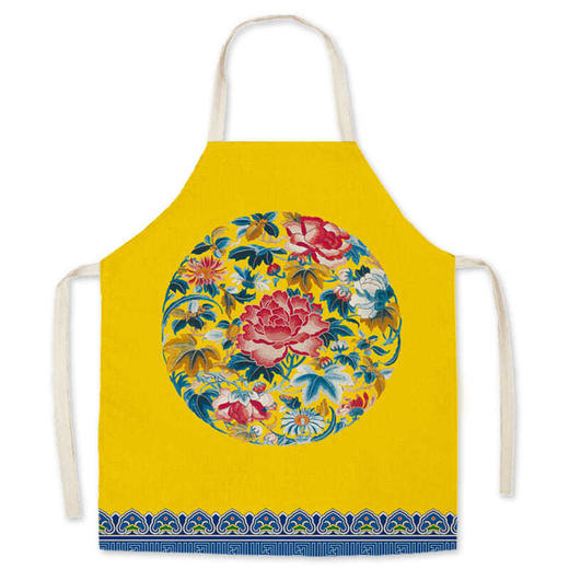 国潮亚麻围裙家用厨房家务围裙女防油污渍成人工作男女定制工作服 商品图7