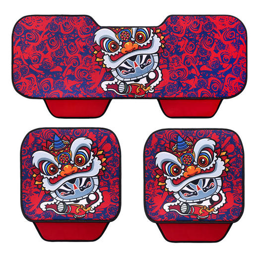 汽车坐垫三件套四季通用单个单片秋冬亚麻丝绒半包通用坐垫无靠背 商品图2