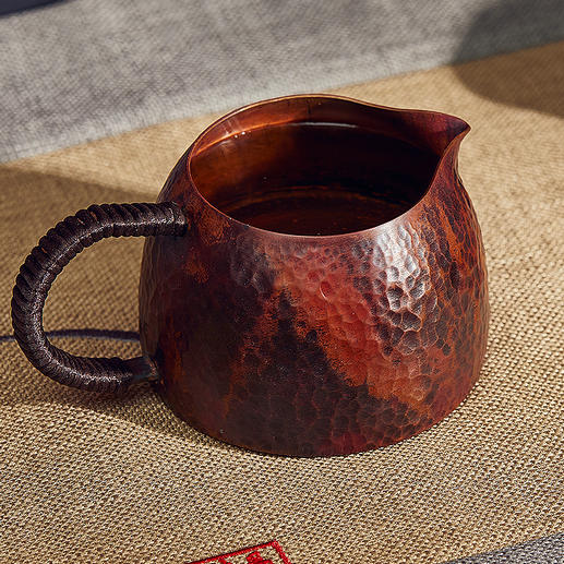 朱府铜艺 纯铜公道杯纯手工紫铜茶壶茶漏分茶器茶滤公杯 商品图4