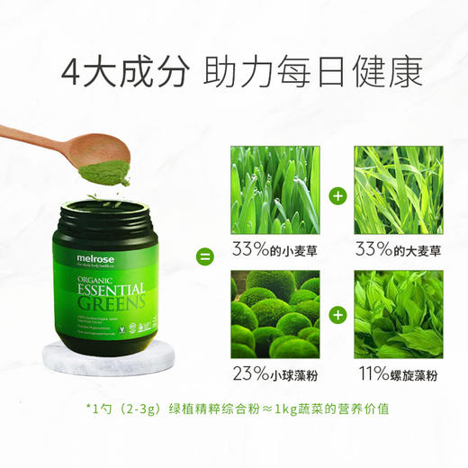 【一般贸易中文标】澳洲进口全能绿瘦子麦萝氏MELROSE有机膳食纤维粉200g 有效期26年9月 商品图3