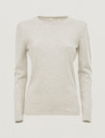Miasuki - Faran Cashmere Round-Neck Layer  - Ash White - 女装 - 针织衫 - 灰白