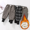 【保暖防寒 时尚舒适】冬款儿童百搭裤子 小童一体绒保暖裤 男童格子裤女童宝宝长裤童装 商品缩略图0