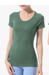 【买一赠一】网红款 | 新款瑜伽服女瑜伽短袖运动跑步网纱拼接速干衣健身瑜伽纯色上衣 商品图7