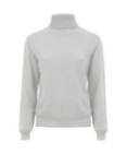 Miasuki - Sophie Cashmere Roll-Neck w. Elbow Patch - Ash Grey - 女装 - 针织衫 - 灰色