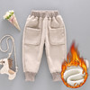 【精选优质面料 舒适健康】新品冬季爆款裤子韩版中小童休闲裤男女童宝宝字母纯色绣花裤童装 商品缩略图5