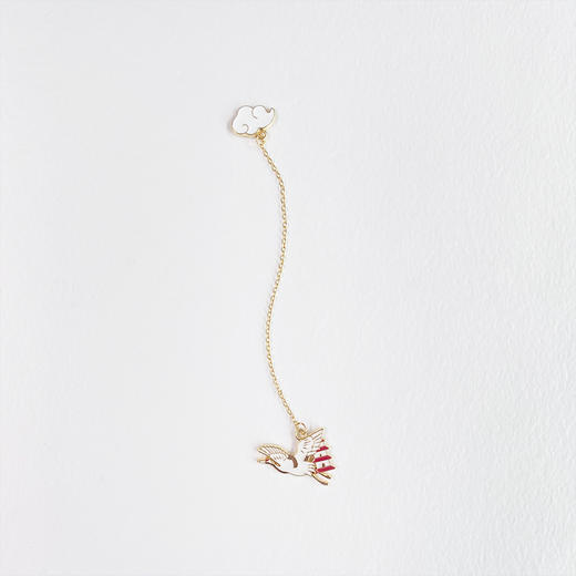 朱府铜艺仙鹤黄铜书签文创礼品 创意书签包包挂饰 商品图2