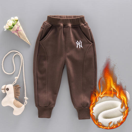 【精选优质面料 舒适健康】新品冬季爆款裤子韩版中小童休闲裤男女童宝宝字母纯色绣花裤童装 商品图10