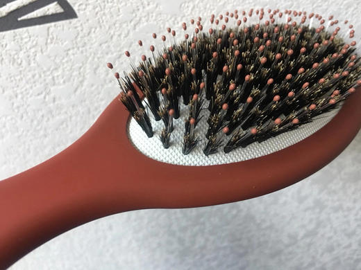 猪鬃毛尼龙刷 英国同款  赛级黑柄梳 尼龙圆头红柄梳 mini猪鬃猫咪梳 商品图2