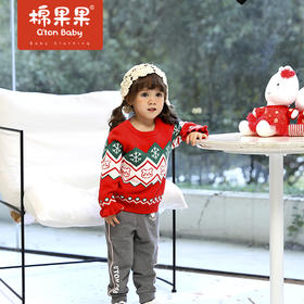 商场同款棉果果春季女童提花套头线衣M122160522105