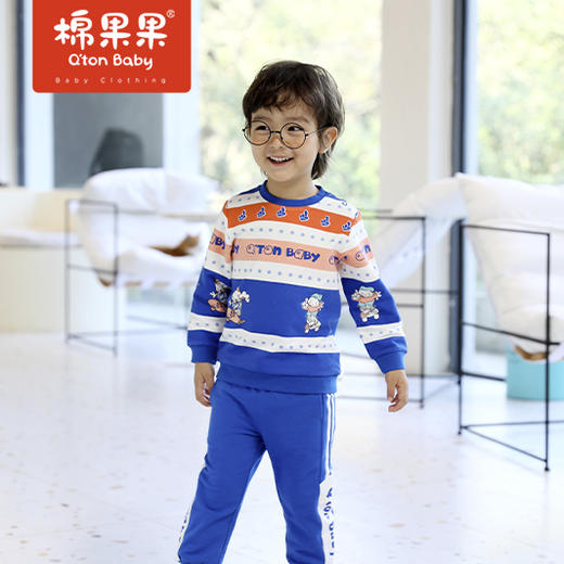 商场同款棉果果春季男童小毛圈圆领套头卫衣M112180222083 商品图0