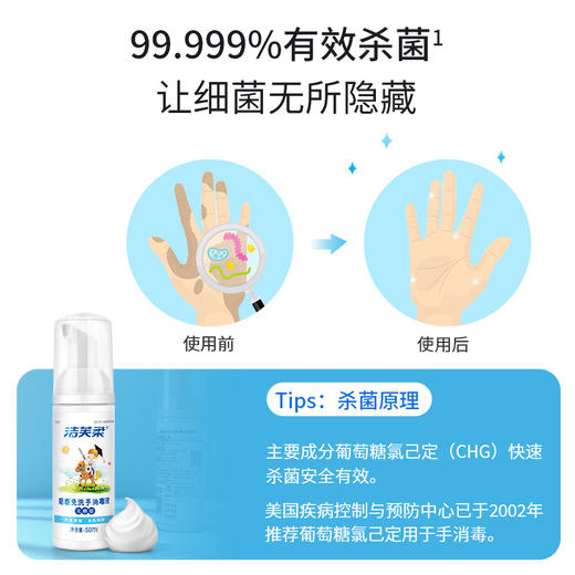 洁芙柔葡泰无醇儿童免洗洗手液50ml 商品图5