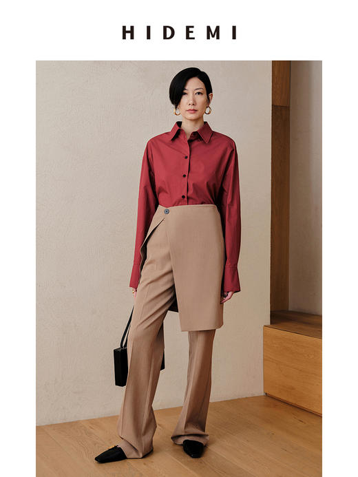 HIDEMI 腰片设计感裙装两件套式西裤 商品图4