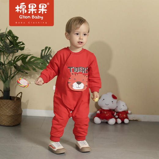 商场同款棉果果春季男童偏襟双层连体衣连身衣哈衣M112720222074 商品图0