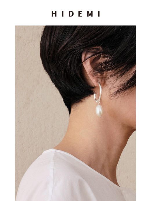 HIDEMI 异形珍珠不对称耳环（送净版项链） 商品图7