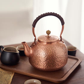 朱府铜艺 大号纯铜壶烧水壶紫铜手工泡茶壶单壶煮茶器茶具