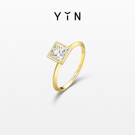 「姻」系列 挚爱公主方钻戒18K金 商品图0