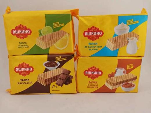 【中欧班列精选】WWJ俄罗斯KDV巧克力坚果青柠奶油炼乳榛子酱风味威化200g/袋 商品图3