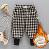 【保暖防寒 时尚舒适】冬款儿童百搭裤子 小童一体绒保暖裤 男童格子裤女童宝宝长裤童装 商品缩略图6
