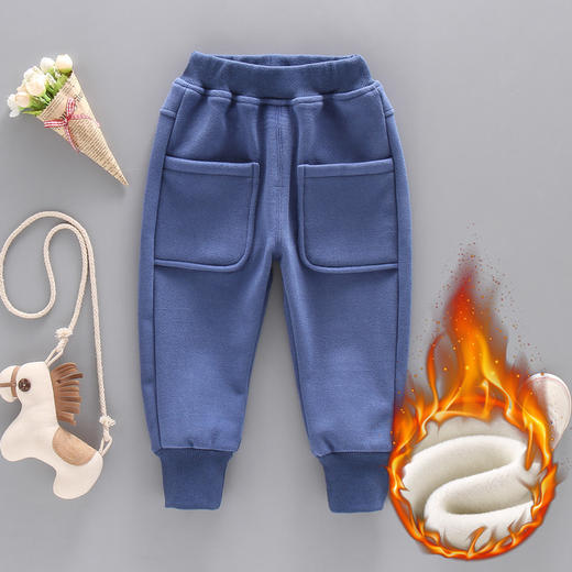 【精选优质面料 舒适健康】新品冬季爆款裤子韩版中小童休闲裤男女童宝宝字母纯色绣花裤童装 商品图11