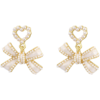 ZEGL蝴蝶结耳环女小众设计感耳钉轻奢高级感复古925银针秋冬耳饰 商品缩略图6
