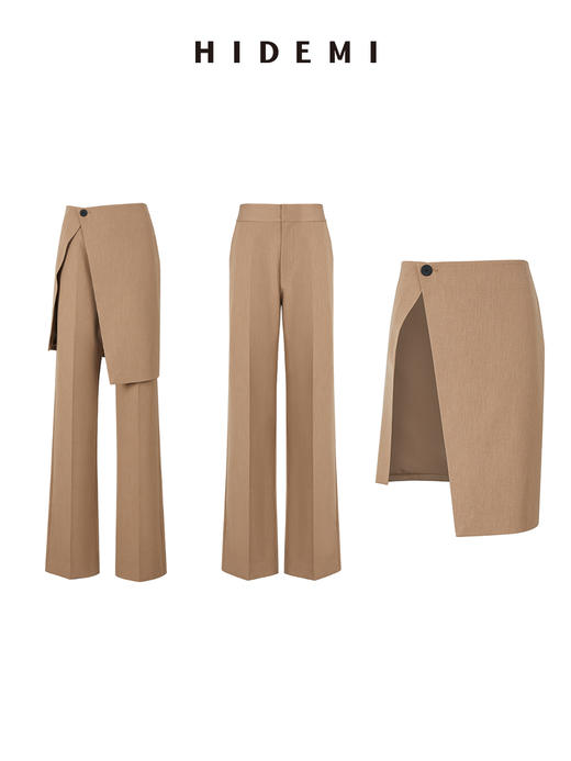HIDEMI 腰片设计感裙装两件套式西裤 商品图1