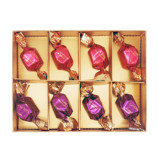 美国歌帝梵金喜立方巧克力礼盒8颗装60g 松露形黑巧克力&松露形牛奶巧克力 045316 商品图1