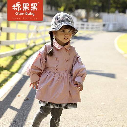 商场同款棉果果春季女童英伦裙式风衣M122100322125 商品图0