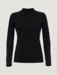 Miasuki - Lark Cashmere Mock-Neck Layer  - Black - 女装 - 针织衫 - 黑色