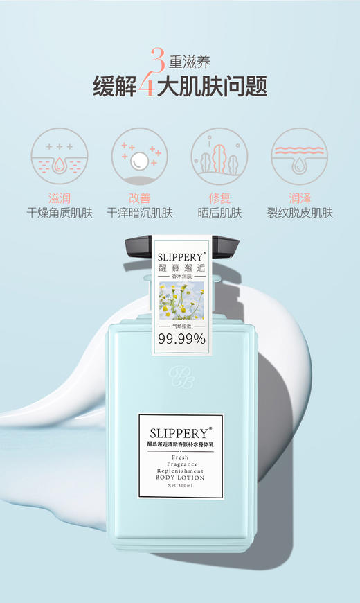 醒慕邂逅-活力香氛嫩肤补水润肤身体乳300ml  礼品类 商品图2