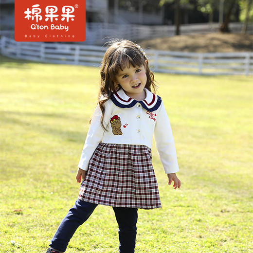 商场同款棉果果春季女童学院风连衣裙M122700422114 商品图0