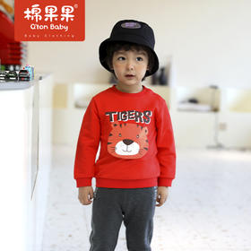 商场同款棉果果春季男童圆领套头卫衣M112180222062