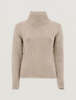 Miasuki - Arion Cashmere Chunky-Knit High-Neck- Mushroom - 女装 - 针织衫 - 淡棕色 商品缩略图0