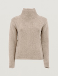 Miasuki - Arion Cashmere Chunky-Knit High-Neck- Mushroom - 女装 - 针织衫 - 淡棕色