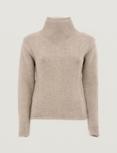 Miasuki - Arion Cashmere Chunky-Knit High-Neck- Mushroom - 女装 - 针织衫 - 淡棕色 商品图0