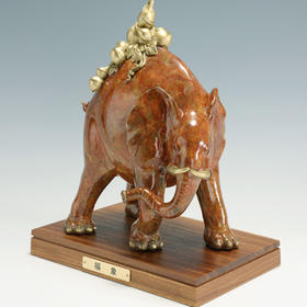 朱府铜艺 福象摆件家居装饰品客厅玄关大象摆件工艺品