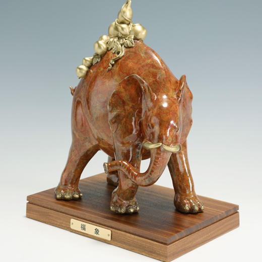 朱府铜艺 福象摆件家居装饰品客厅玄关大象摆件工艺品 商品图0