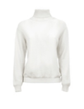 Miasuki - Sophie Cashmere Roll-Neck w. Elbow Patch - Milk White - 女装 - 针织衫 - 白
