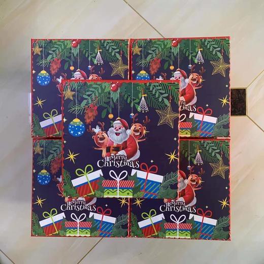 儿童围巾手套帽子圣诞可爱鹿角宝宝毛线帽加绒围脖三件套秋冬男女宝宝保暖围脖套头帽套装圣诞节礼物礼袋装 商品图5